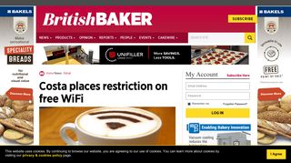 Costa places restriction on free WiFi - British Baker