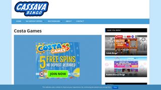 Costa Games Review | Get 5 FREE SPINS, No Deposit Required!