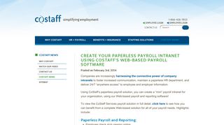 CoStaff Create Your Paperless Payroll Intranet Using CoStaff's Web ...