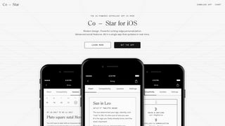 Co – Star: Hyper-Personalized, Real-Time Horoscopes