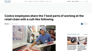 Costco jobs come with a number of perks, according to employees ...