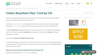 Costco Anywhere Visa® Card by Citi - Credit Card Insider