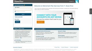 T. Rowe Price Retirement Plan Services ~ Participant Website