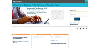 T. Rowe Price Retirement Plan Services > Login