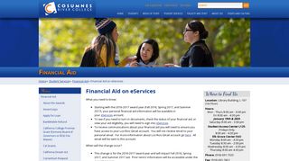 Financial Aid on eServices | CRC Website - Cosumnes River College