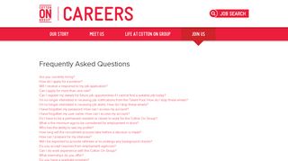 Career FAQs - Cotton On Group