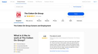 The Cotton On Group Careers and Employment | Indeed.com