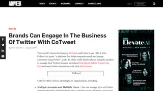 Brands Can Engage In The Business Of Twitter With CoTweet – Adweek