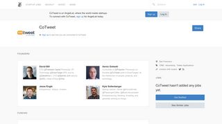 CoTweet Careers, Funding, and Management Team | AngelList