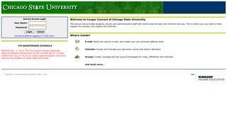 Chicago State University Login - powered by ... - Cougar Connect