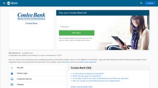 Coulee Bank: Login, Bill Pay, Customer Service and Care Sign-In - Doxo