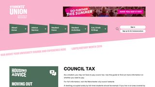 Council Tax @ University of Manchester Students' Union