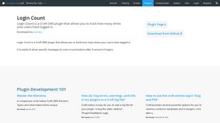 Login Count - Craft CMS Plugins - Straight Up Craft