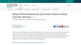 Nissui Pharmaceutical Launches Global Colony Counter Service