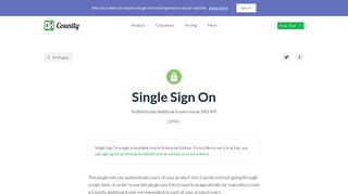 Countly | Single Sign On Plugin for Product Analytics