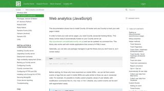Web analytics (JavaScript) - Countly Documentation