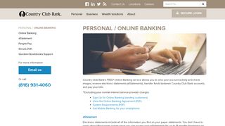 Online Banking - Country Club Bank