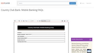 Country Club Bank- Mobile Banking FAQs - PDF - DocPlayer.net
