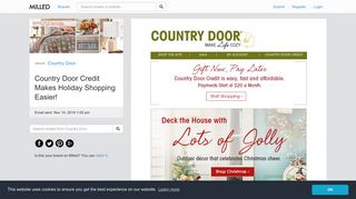 Country Door Credit Makes Holiday Shopping Easier! - Milled