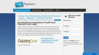 Country Door Inspirations Credit Card Payment - Login - Address ...