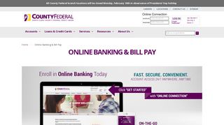 Online Banking & Bill Pay | County Federal Credit Union