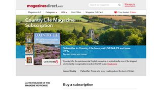 Country Life Magazine | Magazines Direct