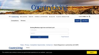 Country Living: Competitions | Login