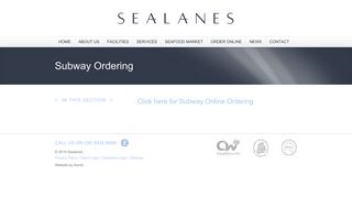 Subway Ordering - Sealanes