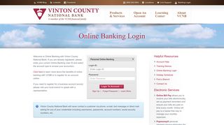 Banking Login - Vinton County National Bank