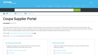Coupa Supplier Portal - Coupa Success Portal