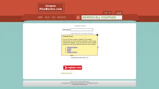 Coupon FleaMarket.com Log In Login HOME HELP FAQ REGISTER ...