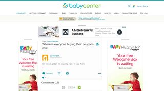 Where is everyone buying their coupons now. - BabyCenter