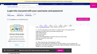 Login into myCSMD with your username and password ... - Course Hero