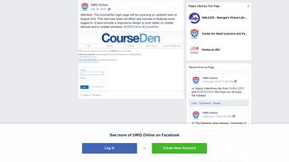 UWG Online - Attention: The CourseDen login page will be... | Facebook