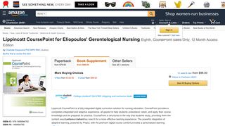 Lippincott CoursePoint for Eliopoulos' Gerontological Nursing ...