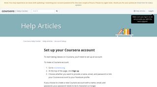 Set up your Coursera account – Coursera Help Center