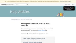 Solve problems with your Coursera account – Coursera Help Center