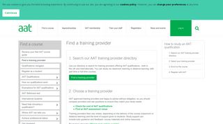 Find a training provider | AAT