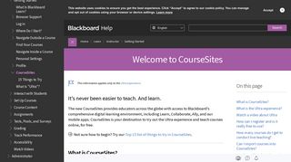 Welcome to CourseSites | Blackboard Help