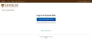 Lehigh University Course Site: Log in to the site
