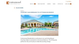 Courtney Oaks Rebrands to Cottonwood Reserve – Cottonwood ...