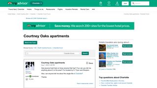 Courtney Oaks apartments - Charlotte Forum - TripAdvisor