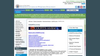Department of Labor and Workforce Development | COURTS on-line