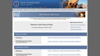 Electronic Services - New Hampshire Judicial Branch