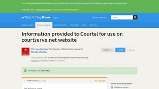 Information provided to Courtel for use on courtserve.net website - a ...