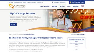 My CoVantage Business Online & Mobile Banking | MI, WI | CoVantage