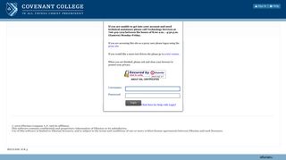 User Login - Covenant College