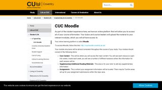 CUC Moodle | CU Coventry - Coventry University