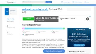 Access webmail.coventry.ac.uk. Outlook Web App