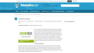 Coverbox Black Box Insurance (Telematics) Review From Telematics ...